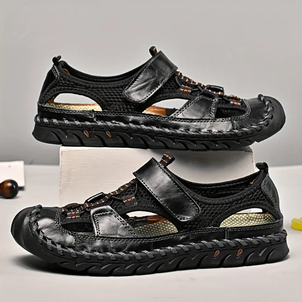 Fearless Mens Closed Toe Hiking Sandals Breathable Comfort