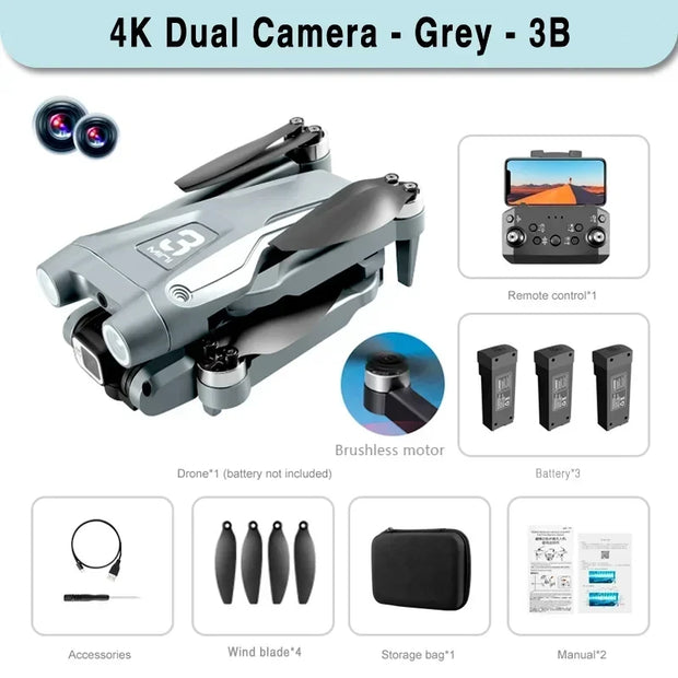 Z908 Pro Max GPS Drone Brushless 8K HD Dual Camera Optical Flow Obstacle Avoidance Foldable Quadcopter RC Distance 9000M - My Variety Superstore 25