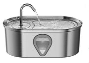 3.5L large capacity pet water dispenser automatic stainless steel cat water fountain with LED Lighting - My Variety Superstore 25
