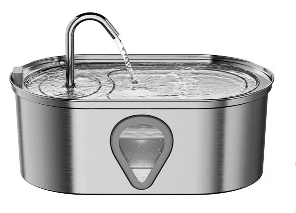3.5L large capacity pet water dispenser automatic stainless steel cat water fountain with LED Lighting - My Variety Superstore 25