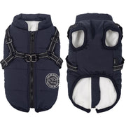 Cozy Waterproof Dog Jacket With Harness Keeps Dogs Warm