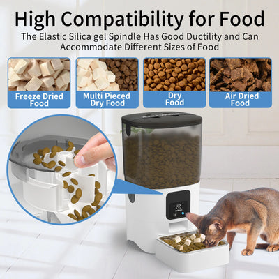 PAPIFEED Smart Automatic Cat Feeders WiFi Pet Feeder with APP Control for Remote Feeding Detachable for Easy Clean Cat Food - My Variety Superstore 25