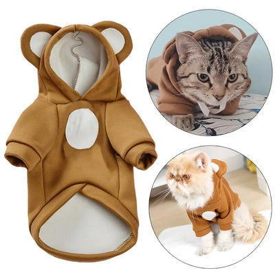 Cozy Cat Hoodie Sweater For Hairless Cats Keeps Warm