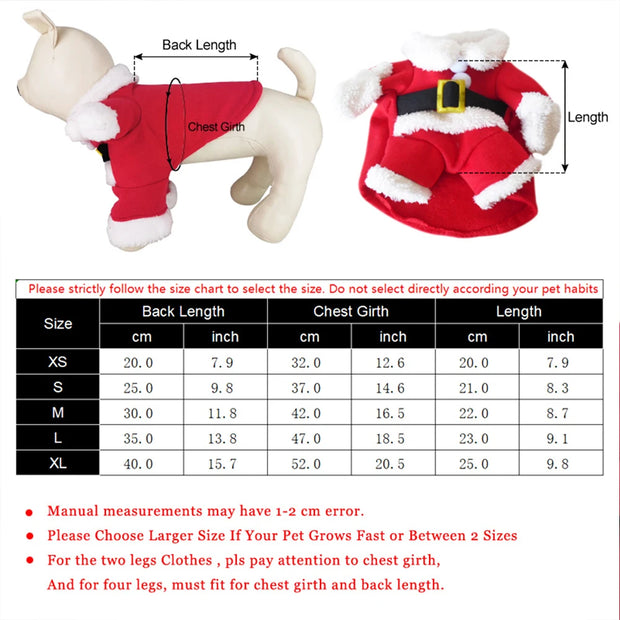 Cheerful Santa Pet Costume For Cats And Dogs Photo Ready