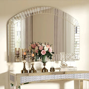 Large Silver Arched Wall Mirror Decorative Venetian Accent Mirror Home Living Room Decor Bling Beveled Edge - My Variety Superstore 25