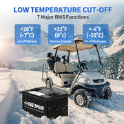 48V 105Ah Golf Cart LiFePo4 Battery Pack High Capacity Lithium Iron Phosphate Built-in BMS for Golf Cart and Solar Boat