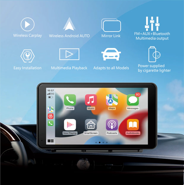 7 Inch Portable Car Stereo Wireless Carplay Android Auto Touchscreen Bluetooth Handsfree Navigation Voice Control AUX - My Variety Superstore 25