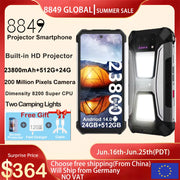 8849 Tank 2 Pro Unihertz Rugged Smartphone with Projector 16GB 256GB 23800mAh 120W Android 14 Phone 100MP Cell Phone