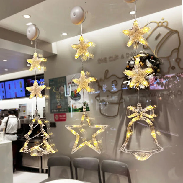 Enchanting Christmas Window Lights With Suction Cups Glow