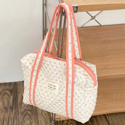 Amazing Cotton Diaper Bag With Cartoon Print For Busy Moms