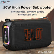 Zealot S85 50W 3D Portable Bluetooth Speaker Dual Diaphragm IPX6 Waterproof Outdoor Strap Speaker - My Variety Superstore 25