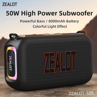 Zealot S85 50W 3D Portable Bluetooth Speaker Dual Diaphragm IPX6 Waterproof Outdoor Strap Speaker - My Variety Superstore 25