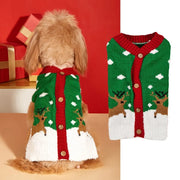 Cozy Pet Sweater Gingerbread Antler Hoodie With Belt Warmth