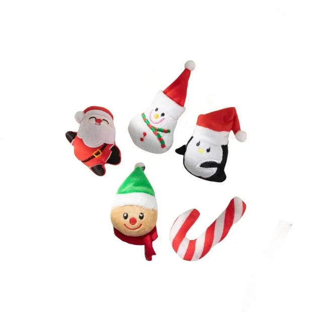 Joyful Christmas Cat Toys Plush Bite Resistant Safe Play