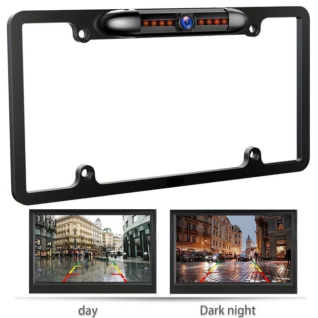 US License Plate Frame Rear View Backup Camera with IR LED Night Vision for Car SUV Pickup