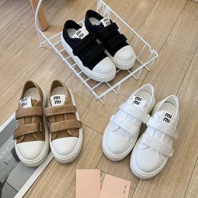 Sunny Womens Canvas Shoes Hook Loop Closure All Day Comfort
