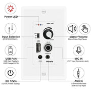 Herdio 6.5 Inch Bluetooth In Wall In Ceiling Speakers 600 Watt With Wall Amplifier Receiver For Home Theater Office 2 Pairs - My Variety Superstore 25