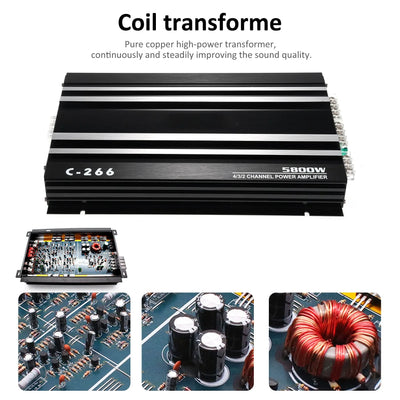 12V High Power Car Power Amplifier 4 Channel Audio Stereo Surround Subwoofer Player - My Variety Superstore 25