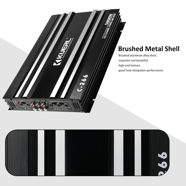 4 Channel Car Audio Amplifier 5800 Watt High Power Ultra Thin Four Way Class A B Amp - My Variety Superstore 25