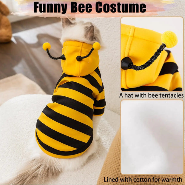 Festive Hooded Pet Sweater Keeps Dogs Warm All Winter