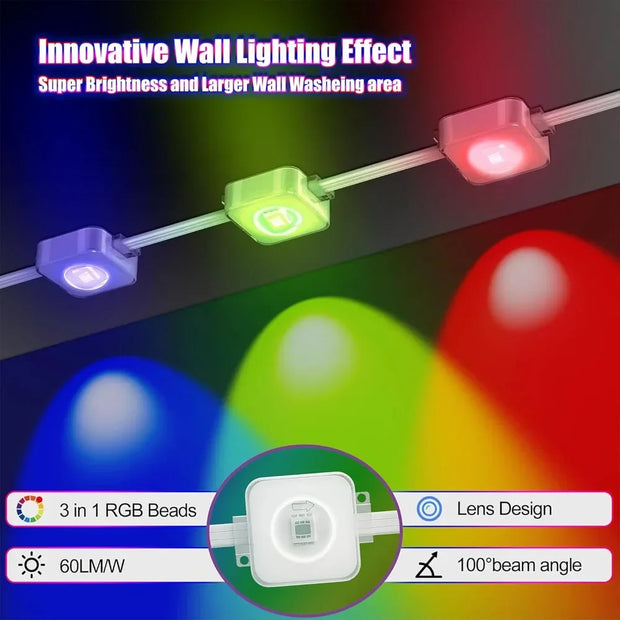 Stunning Smart RGBIC LED String Lights IP67 App Control Glow