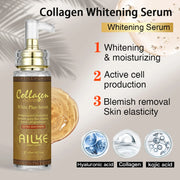 Ailke Hydrating and Brightening Serum for Dark Spots Fine Lines and Wrinkles with Collagen and Glutathione Skin Whitening Serum