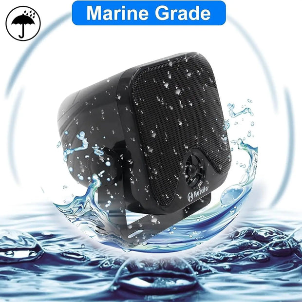 Herdio Waterproof Marine Speakers 100W 4 Inch Motorcycle Audio Speaker Heavy Duty Sound System for Outdoor ATV UTV - My Variety Superstore 25