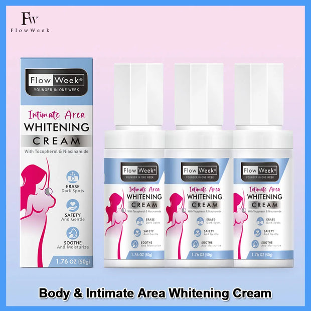 FlowWeek Whitening Cream for Private Parts Underarms Buttocks Knees and Inner Thighs 50g - My Variety Superstore 25