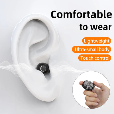 Invisible Sleep Wireless Bluetooth Earphone Headset with Mic Smallest Tiny Earbuds for Small Ears - My Variety Superstore 25