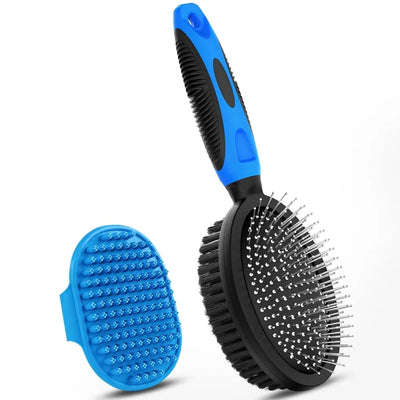 2PCS Dog Grooming Tools - Double-Sided Bath Brush for Shedding and Bathing, Suitable for Short/Long Haired Dogs - My Variety Superstore 25