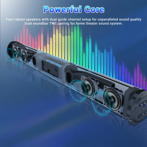 Sound Bar TV Sound System Bluetooth Speaker Wireless Subwoofer Bass Home Theater Rechargeable Lound Portable Speaker - My Variety Superstore 25