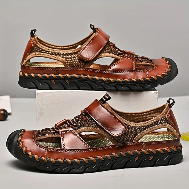 Fearless Mens Closed Toe Hiking Sandals Breathable Comfort