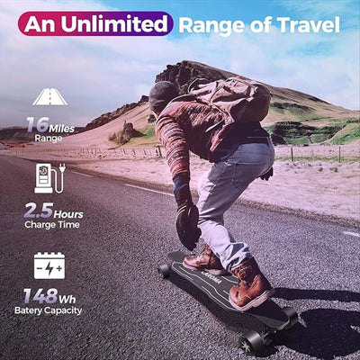Electric Skateboards Longboards Dual-Drive Electric Scooter For Adults Teens With Remote Control And Charger Cycling Accessories - My Variety Superstore 25