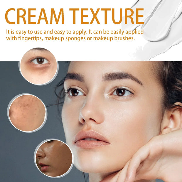 Moisturizing Concealer Cream Skin Tone Lightening Blemish Cover Waterproof Whitening BB Cream Makeup Base Primer