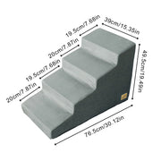 3/4 Steps High Density Foam Dog Stairs Ramps, for High Beds and Sofa, Non-Slip Pet Steps Sofa Bed Ladder, with Washable Cover - My Variety Superstore 25