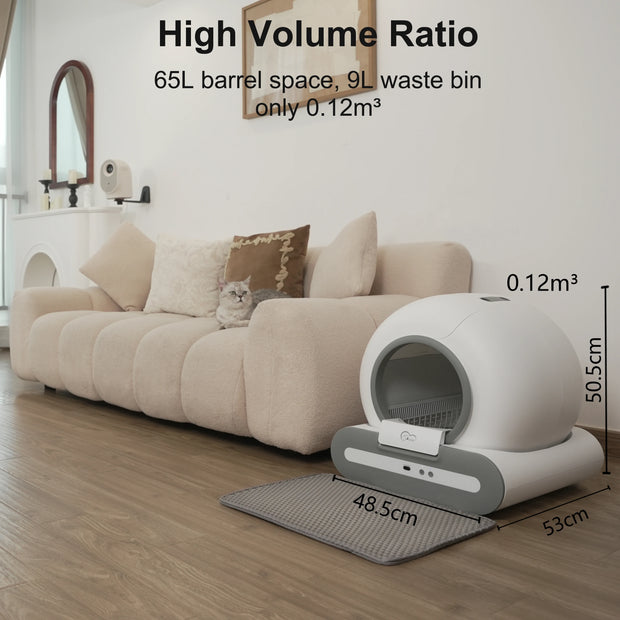 DOEL  Automatic Cat Litter Box Self Cleaning with App Control & Cat Litter Mat Smart Cat Toilet for Multiple Large Cats - My Variety Superstore 25
