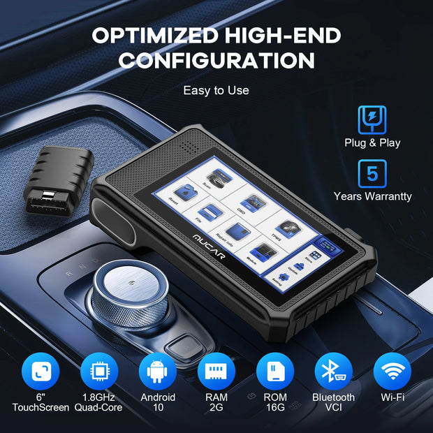 THINKCAR MUCAR VO6 Professional Car Diagnostic Tools Full System Diagnose 28 Resets Life Free Obd2 Scanner Auto VIN Code Reader - My Variety Superstore 25