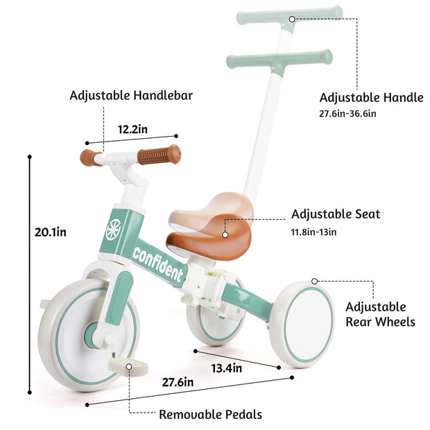 Amazing Toddler Trike With Parent Push Handle For Confidence