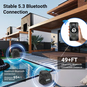 Herdio 8 Inch Rock Bluetooth Speakers Outdoor Waterproof IPX7 Wireless Solar 240W TWS Connection Rechargeable Battery - My Variety Superstore 25