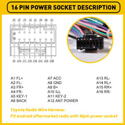 For Toyota AMP Car Stereo Radio Power Harness Cable Wire Adapter Kit JBL AMP Car Android Player Radio Connector - My Variety Superstore 25