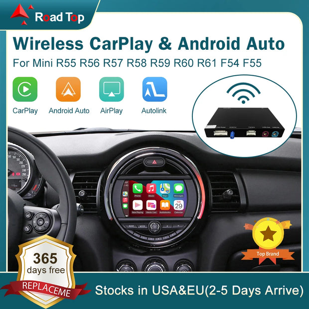 Wireless CarPlay Android Auto Adapter for Mini R55 R56 R57 R58 R60 R61 F54 F55 F56 Clubman Countryman Hardtop Cooper John Cooper Works - My Variety Superstore 25