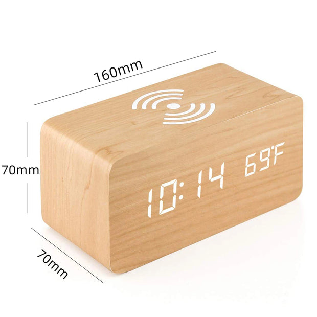 Elegant LED Alarm Clock With USB Charging For Easy Mornings