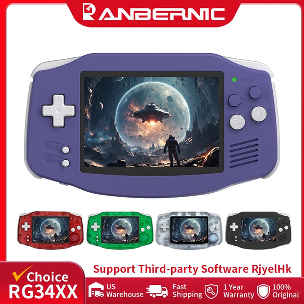 ANBERNIC RG34XX Retro Handheld Game Console 3.4" IPS Screen Linux 64-bit Video Gaming Player Support WiFi Bluetooth HD TV Output - My Variety Superstore 25