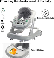 2 in 1 Baby Walker, Toddler Baby Push Walker with Removable Feeding Tray and Music Tray(Without Battery), Foldable Walker - My Variety Superstore 25