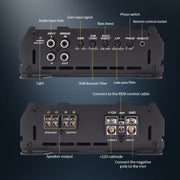 Car Max 1500W Single Channel Car Audio Amplifier Class D High Power Low Distortion Smooth Sound Quality - My Variety Superstore 25