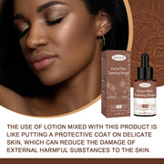 Tanning Face Serum for Body and Face Dark Bronzer Self Tanning Drops Moisturizing Fine Line Repair with Aloe Vera and Jojoba Oil