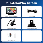 7 Inch Portable Car Stereo Wireless Carplay Android Auto Touchscreen Bluetooth Handsfree Navigation Voice Control AUX - My Variety Superstore 25
