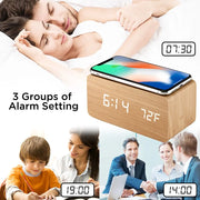 Elegant LED Alarm Clock With USB Charging For Easy Mornings