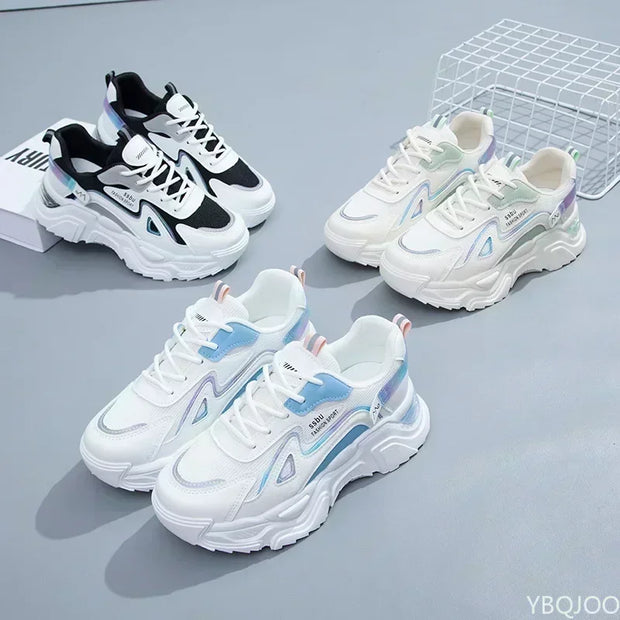 Vibrant Platform Sneakers For Women Green All Day Comfort