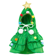 Festive Cat Christmas Outfit Star Pompom Cape Delights Pets